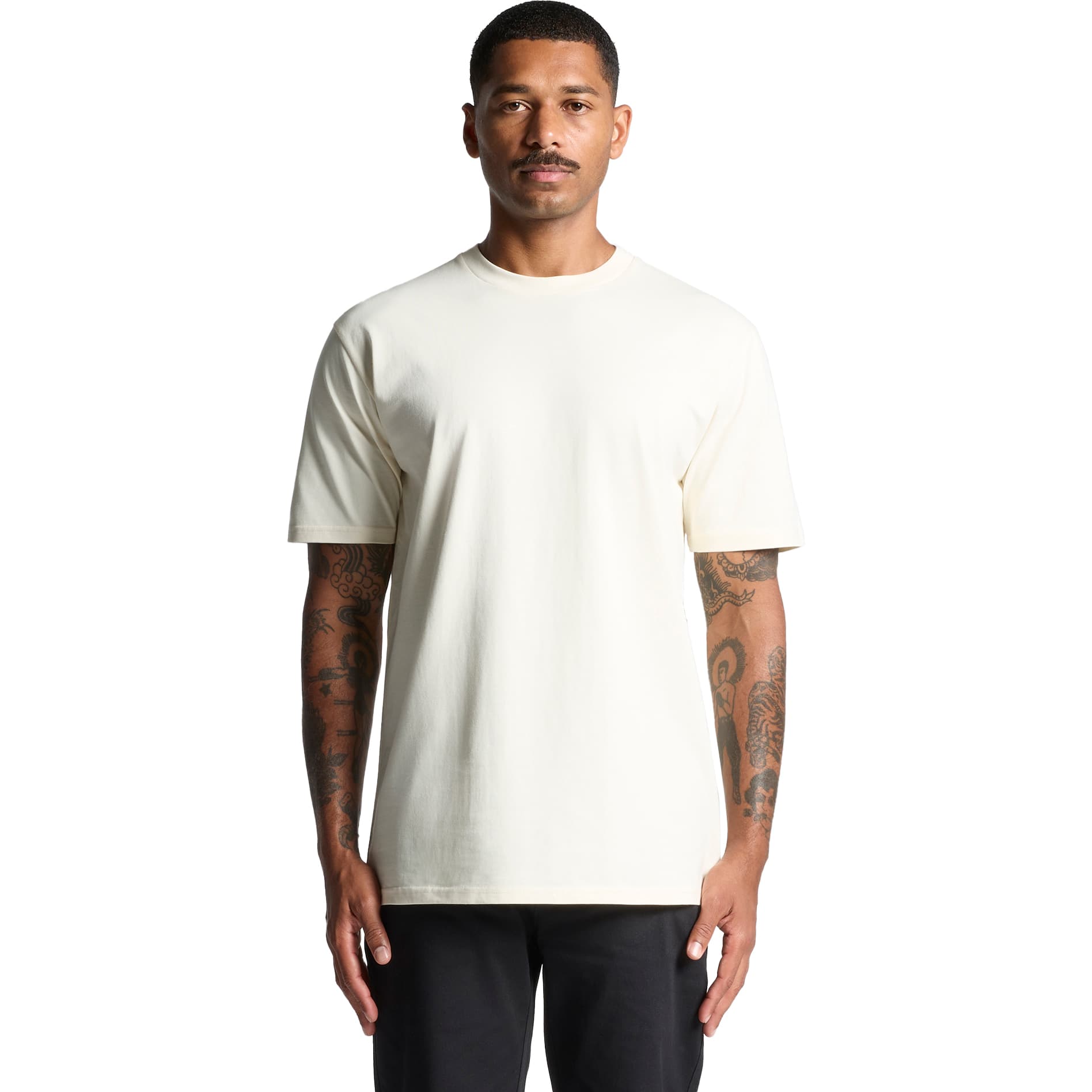 Tee II front, on model